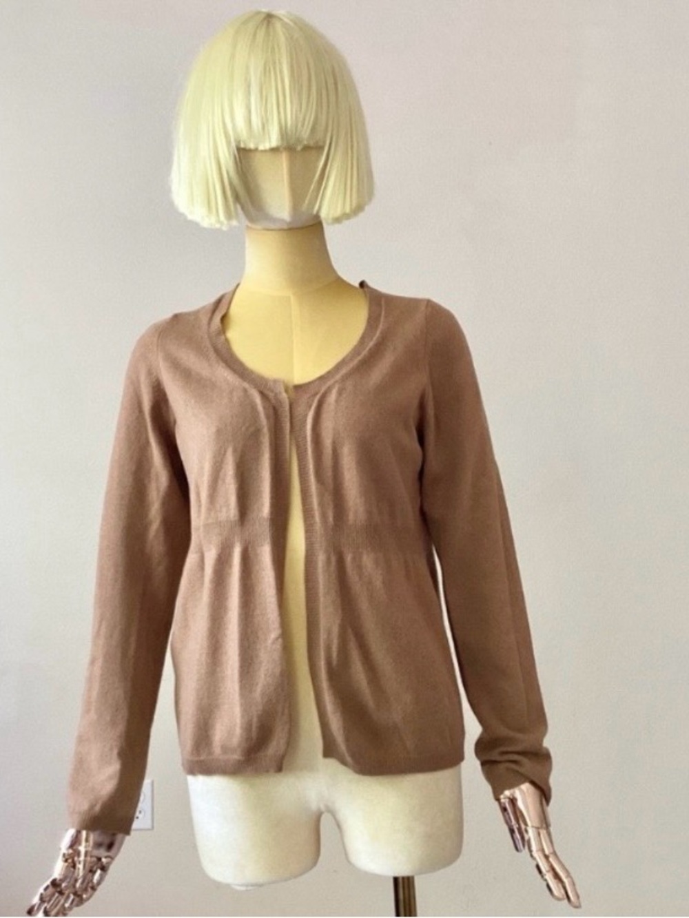 Marni Brown Cashmere Open-Front Women's Sweater Cardigan SZ 8/44